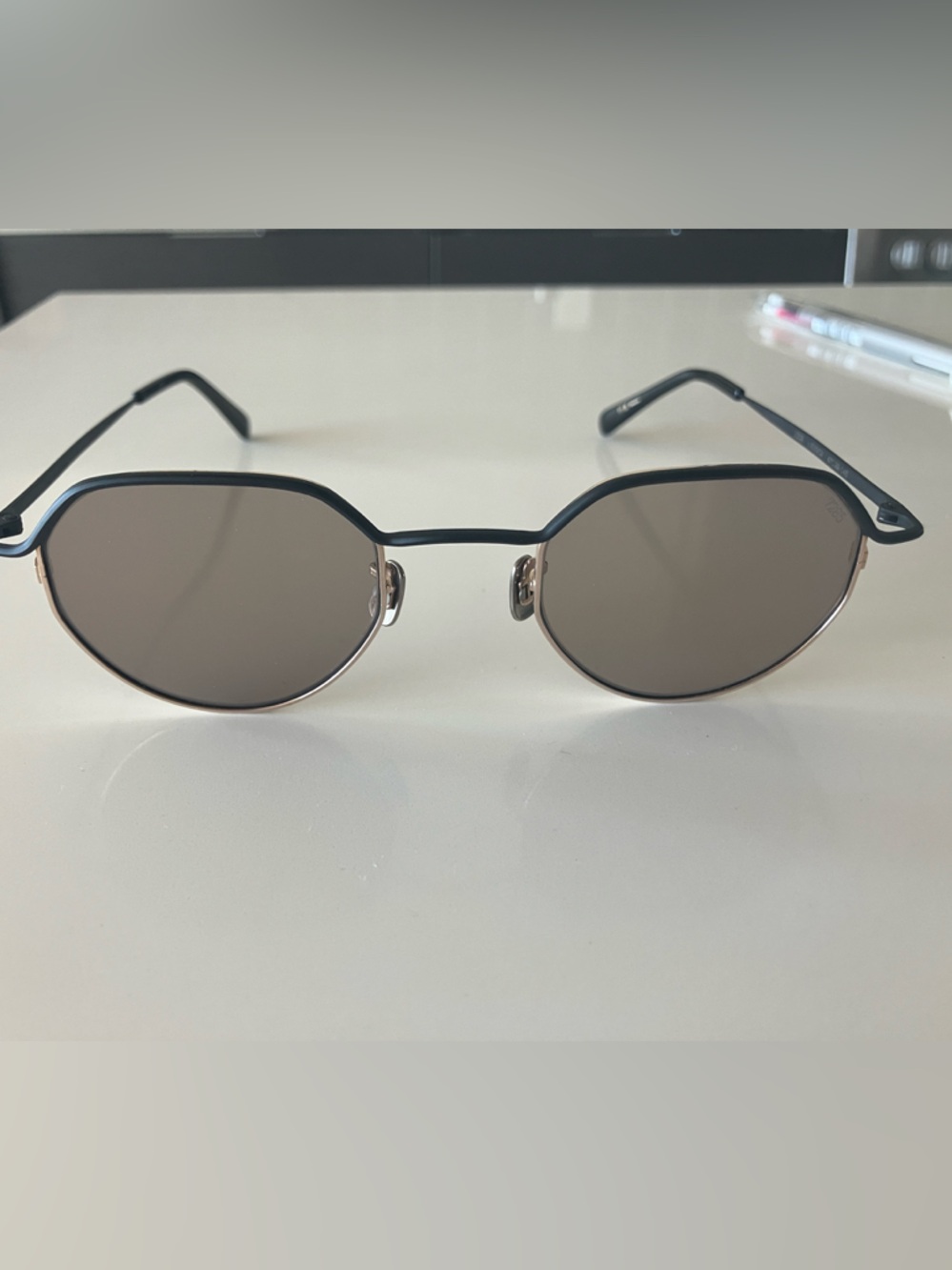 Eyevan Japan Black titanium Sunglasses